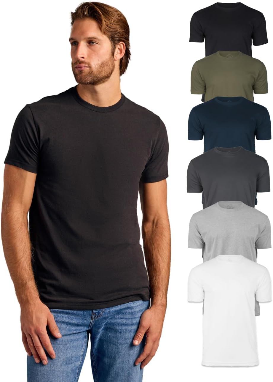True Classic Mens T-Shirts – Short Sleeve Crew Neck T Shirts for Man, Cotton Blend Plain Novelty Men’s T-Shirts