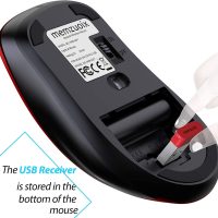 memzuoix 2.4G Wireless Mouse, 1400 DPI Mobile Optical Cordless Mouse with USB Receiver, Portable Computer Mice for Laptop, PC, Desktop, MacBook, 5 Buttons, Red - Image 4