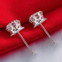 Exquisite Cubic Zirconia Stud Earrings for Women Fashion Contracted Jewelry - Image 5