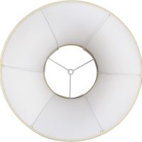 Aspen Creative 38004 Traditional Handsewn Bell Shaped Collapsible Spider Construction Lamp Shade in Cream, 8" Top x 17" Bottom x 13" Slant, Set of 1 - Image 4