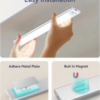 Under Cabinet Lighting, LED Motion Sensor Light Indoor, 2200mAh USB Rechargeable Closet Lights Battery Operated, Stick On Magnetic Wireless Dimmable Under Counter Lights for Kitchen(2 Pack) - Image 7