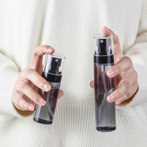 Travel Spray Bottle - Small Empty Fine Mist Plastic Spray Bottles for Water, Hair, Perfume, Alcohol Clear Continuous Spray Bottle for Air Travel, Airline Routes, Hiking Refillable Containers 80ml