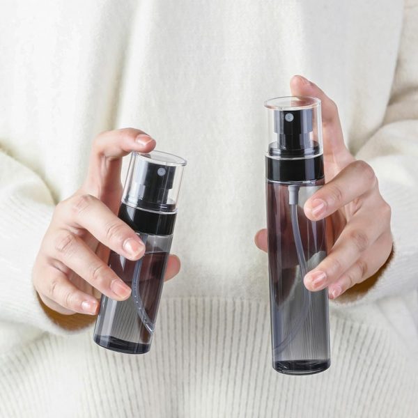 Travel Spray Bottle - Small Empty Fine Mist Plastic Spray Bottles for Water, Hair, Perfume, Alcohol Clear Continuous Spray Bottle for Air Travel, Airline Routes, Hiking Refillable Containers 80ml