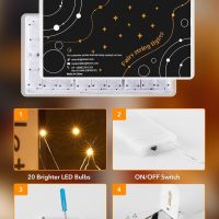 Brightown 12 Pack LED Fairy Lights Battery Operated String Lights - 7ft 20LED Waterproof Silver Wire Firefly Starry Moon Lights for DIY Crafts Wedding Table Centerpieces Party Bedroom Christmas - Image 2