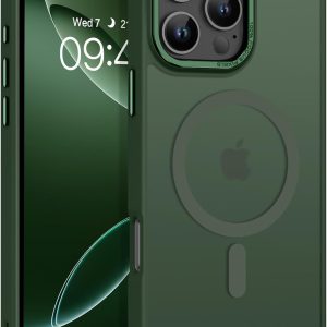 BENTOBEN Magnetic for iPhone 16 Pro Max Case,(Compatible with MagSafe) (Military Grade Drop Protection) Slim Translucent Matte Shockproof with Anti-Fingerprint Phone Case 6.9",Green