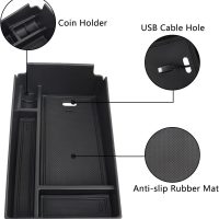 Center Console Organizer Tray Compatible with HRV 2023 2024 2025 Interior Accessories，HR-V EX/EX-L/LX/SE/Sport/Touring Insert Armsert Storage Box (Black) - Image 3