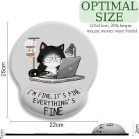 Cat Ergonomic Mouse Pad with Wrist Rest, Gaming Mouse Pad with Wrist Support, Funny Mouse Pads for Desk, Computer Mousepad with Non-Slip Pain Relief PU Base, Cute Office Desk Accessories - Image 4