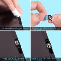 Laptop Camera Cover Slide, Panda Webcam Cover, 0.02 inch Cute Laptop Accessories for iPhone iPad iMac MacBook Pro Air Laptop PC Smartphone Tablet, Camera Privacy Covers Protect Your Visual Privacy - Image 7