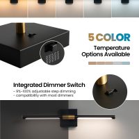 Black Gold Vanity Light Fixtures for Bathroom Over Mirror 24 inch LED Bath Sconces IP44 5CCT Adjustable Morden Picture Lights for Paintings (Built-in Dimmer) - Image 3