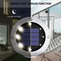 Solar Lights Outdoor 12 Pack, Solar Garden Outdoor Waterproof Pathway Lights Bright In-Ground Light Outdoor Lighting Decor for Lawn, Patio, Yard, Driveway, Step and Walkway White Light - Image 4