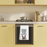 Funny French Bulldog Kitchen Towels, Absorbent Microfiber Decorative Dish Cloth Tea Towel, Waffle Soft Hand Towels for Kitchen Home Bathroom, Dog Lover Gifts 4 - Image 4