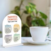Happiness Chemicals Positive Mental Health Table Acrylic Decoration, Gifts for CBT Psychologist School Counselor Teacher Office Desk Decor - Image 3
