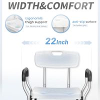 Sangohe Shower Chair for Inside Shower - Heavy Duty Shower Seat with Back - Height Adjustable Shower Chair for Bathtub with Arms for Handicap - FSA/HSA Eligible Shower Seats for Elderly, 796C - Image 4