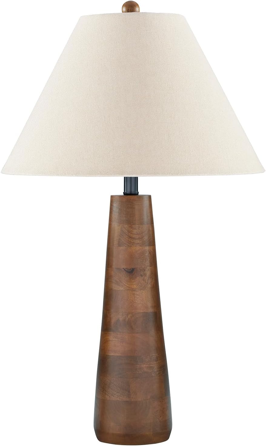 Signature Design by Ashley Danset Contemporary Wood Table Lamp with 3-Way Switch, Light Brown
