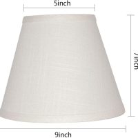 TOOTOO STAR Barrel White Small Lamp Shade for Table Lamps Replacement, 5x9x7 Inch,Fabric Cloth, Spider Model (white) - Image 2