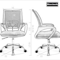 BestOffice Office Chair Ergonomic Cheap Desk Chair Mesh Computer Chair Lumbar Support Modern Executive Adjustable Stool Rolling Swivel Chair for Back Pain (Black) - Image 2