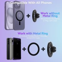 BEHAVE for Magnetic Car Mount Fit for Lincoln Continental 2017-2020,360-Degree Rotary Phone Holder for Car Vent,Upgraded Car Accessories Compatible with iPhone 13-16,Android Smartphones - Image 6
