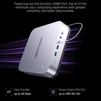 MINISFORUM AI X1 Pro-370 Mini PC AMD Ryzen AI 9 HX 370(12C/24T) 64GB DDR5 1TB SSD Desktop Computer, HDMI|DP|2xUSB4 Output, 2xRJ45 Port, WiFi7, BT5.4, AMD Radeon 890M Graphics, Copilot Support AI PC - Image 6