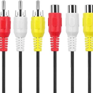 10ft 3 RCA Male to Female Audio Composite Extension Video Cable for DVD AV TV