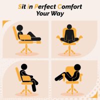 VINGLI 100-130° Reclining Tall Office Chair with Foot Rest & Adjustable Armrests, Ergonomic Criss Cross Chair with Wheels & Headrest, Comfy Wide-Seat Gamer Chair for The Heavy, Microfiber, White - Image 9
