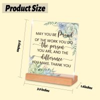 Thank You Gift for Coworker, May You Be Proud of the Work Do Farewell Resigning Employee Appreciation Gift for Colleague Anniversary Acrylic Sign(Bright Style) - Image 3
