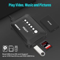 4K@30hz HDMI TV Media Player with HDMI/AV Output, Digital MP4 Player for 14TB HDD/ 512G USB Drive/SD Card/H.265 MP4, with Remote Control for MP3 AVI RMVB MPEG etc - Image 9