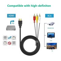 HDMI to RCA Cable, 1080P 5ft/1.5m HDMI Male to 3-RCA Video Audio AV Cable Connector Adapter Transmitter for TV HDTV DVD - Image 6