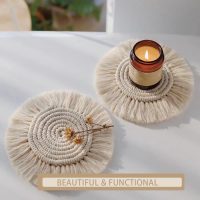 Potholders Trivets Cotton Woven Trivets for Hot Pots&Pans Heat Resistant Kitchen Decor Tabletop Protection Bohemian Tassel - Image 2