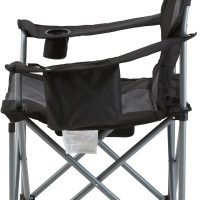 VEVOR Camping Folding Chair, Portable Heavy Duty Outdoor Quad Lumbar Back Padded with Side Pockets, Cup Holder and Cooler Bag for Beach, Lawn, Picnic, Fishing, Backpacking, Black - Image 10
