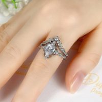 1 Pc Gorgeous Water Drop Crown Ring Fine Jewelry Party Gift For Women Ladies Jewelry - Image 3