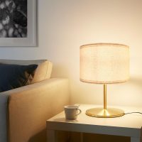 Lamp Shades Set of 2, Drum Lampshades 12.6" Diameter x 8.3" High Lamp Shades for Table Lamps Natural Linen, For Floor Lamps, Table Lamps, Easy Assembly Required, Harp Not Included, Beige - Image 7