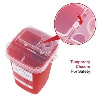 Alcedo Sharps Container for Home Use 1 Quart (1-Pack) | Biohazard Needle and Syringe Disposal | Small Portable Container for Travel and Professional Use - Image 4