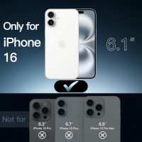 JETech Magnetic Case for iPhone 16 6.1-Inch Compatible with MagSafe, Shockproof Phone Bumper Cover, Anti-Scratch Clear Back (Clear) - Image 2