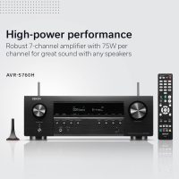 Denon AVR-S760H 7.2 Ch AVR - 75 W/Ch (2021 Model), Advanced 8K Upscaling, Dolby Atmos Height Virtualization, DTS Virtual:X & More, Built-in HEOS, Amazon Alexa Voice Control - Image 3