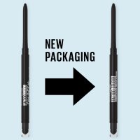 Maybelline Tattoo Studio Automatic Gel Pencil Waterproof Eyeliner, Blendable, Smudge Resistant, Matte Eyeliner For Up To 36HR Wear, Pitch Black (Smokey Black), Packaging May Vary - Image 2