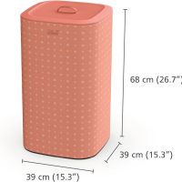 Joseph Joseph Tota Pop 60 liter/15.8 gallon Laundry Hamper Separation Basket with lid, 2 Removable Washing Bags with Handles- Coral/Green - Image 3