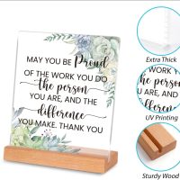 Thank You Gift for Coworker, May You Be Proud of the Work Do Farewell Resigning Employee Appreciation Gift for Colleague Anniversary Acrylic Sign(Bright Style) - Image 4