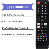 Replacement Remote Control BN59-01315J for All Samsung Smart TV 4K UHD Curve ULTRA HDTV LED 6 7 8 series TV with Netflix/ Prime Video / Samsung TV Plus Short Keys - Image 3