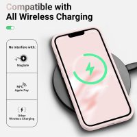 AOTESIER Compatible with iPhone 12 Phone Case and iPhone 12 Pro Case 6.1 inch,Silky Touch Premium Soft Liquid Silicone Rubber Anti-Fingerprint Full-Body Protective Flexible Bumper Case (Chalk Pink) - Image 7