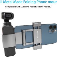 PellKing Osmo Pocket/Osmo Pocket 2 Phone Holder Set Expansion Accessories + Universal Mini Extension Pole Tripod Compatible with DJI OSMO Pocket 2/ DJI OSMO Pocket and Smartphone - Image 3