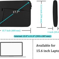 Laptop Case Sleeve 15.6 inch, Durable Shockproof Protective Computer Carrying Cover with Front Pocket, Briefcase Handbags Laptop Sleeve Bag for 15.6 inch HP, Dell, Acer, Asus, Notebook, Black - Image 5