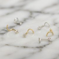 3Pcs 20G Hypoallergenic Nose Studs Set for Women Men, 316L Steel L Shaped/Corkscrew/Straight Designs Nostril Stud Nose Ring 1.5-3mm Cubic Zirconia - Image 4