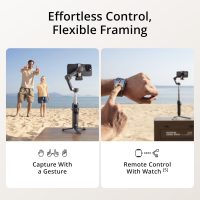 DJI Osmo Mobile 7P Gimbal Stabilizer for Smartphone 3-Axis Phone Gimbal Bundle with 2X Deco Essentials 3.5mm Clip-On Mini Lapel Microphone +LED Cordless Smartphone Ring Light + 2 Year Protection Pack - Image 5
