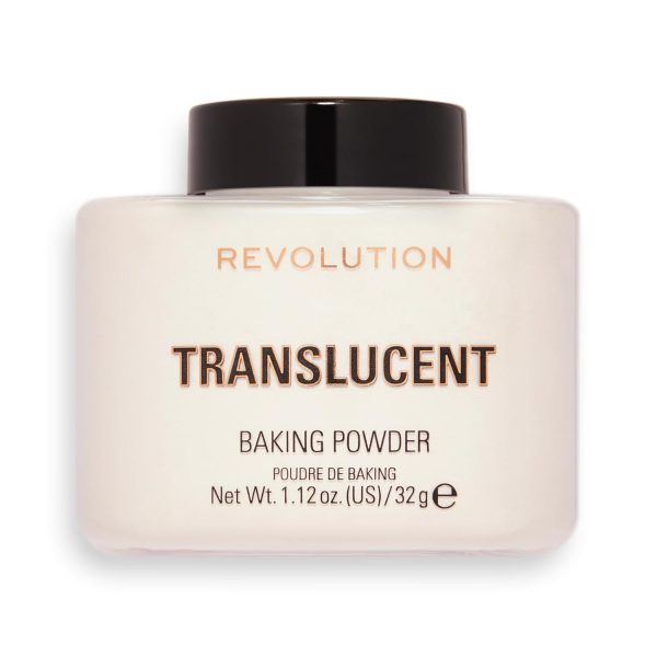 Revolution, Loose Baking Powder, Makeup Setting Powder, Long Lasting Coverage, Mattifies & Reduces Shine, Translucent, 1.12 oz