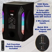 Acoustic Audio AAT1003 Bluetooth Tower 5.1 Home Theater Speaker System with 8" Powered Subwoofer - Image 3