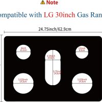 Stove Cover For 30 Inch LG Gas Range Model LGLDG4315 LRG4115 LRG4113 LDG4313 LRGL5825 LRGL5925 LSGL6335DF, Upgraded 0.4MM Thickness Reusable Stove Burner Covers For LG Stove Protector - Image 3
