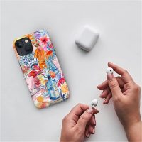 Compatible with iPhone 14 13 Case - Hybrid Heavy Duty 2 in 1 Full Body Rugged Shockproof Protection Glossy Case for iPhone 14 13 - Coastal and Fruity Summer Collage - Image 4