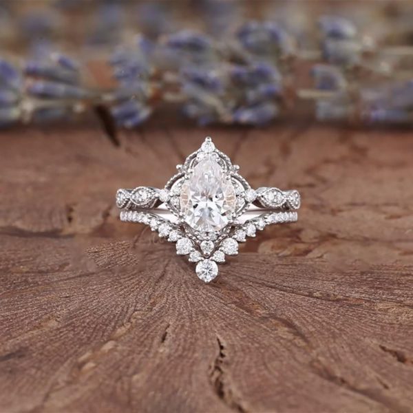1 Pc Gorgeous Water Drop Crown Ring Fine Jewelry Party Gift For Women Ladies Jewelry