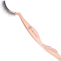 Pretty memory Eyelash Applicator Tool Stainless Steel Lash Tweezers Curved Eyelash Tweezers for Easy Lash Application and Removal, Rose Gold - Image 7
