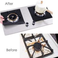 Stove Burner Covers - Gas Stove Protectors Black 0.2mm Double Thickness, Reusable, Non-Stick, Fast Clean Liners for Kitchen/Cooking. Stove top Covers Gas Burners Size 10.6" x 10.6" BPA Free(8 Packs) - Image 5